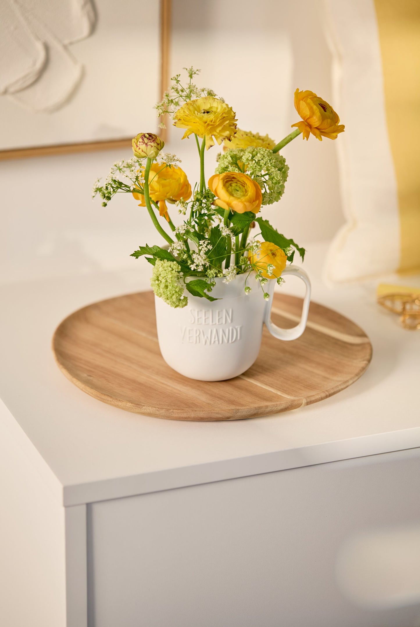 Tasse Seelenverwandt / Blume Geschenktasse von räder design Maße: 12,7x9,4x10cm D.9cm
