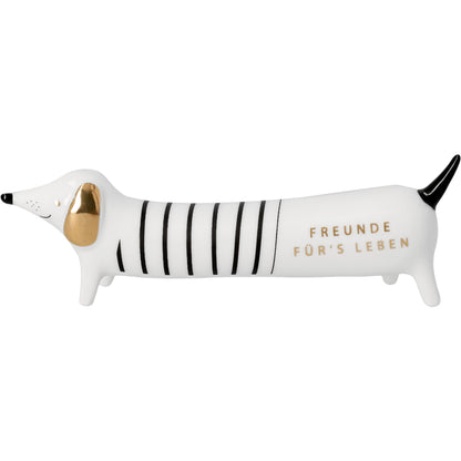 Dackel Freunde fürs Leben Porzellanfigur Dackelfreunde von räder design Maße: 9,9x2,2x3,3cm