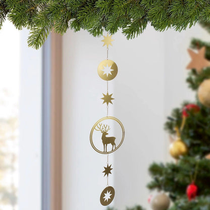 Girlande „Winterhirsch“ von Gilde – Metallgirlande mit Hirschmotiv in Gold