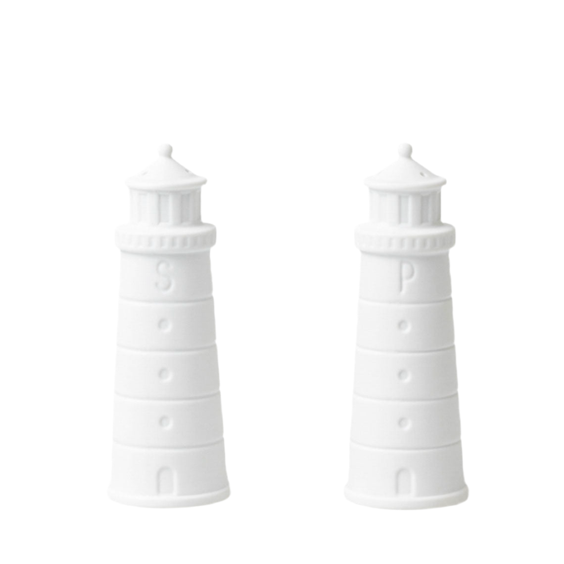 Maritime Salz- & Pfefferstreuer Set aus Porzellan " Leuchtturm " von räder design