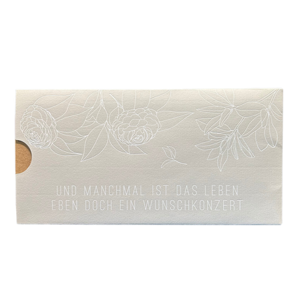 Karte „Wunschkonzert“ mit Umschlag von räder design