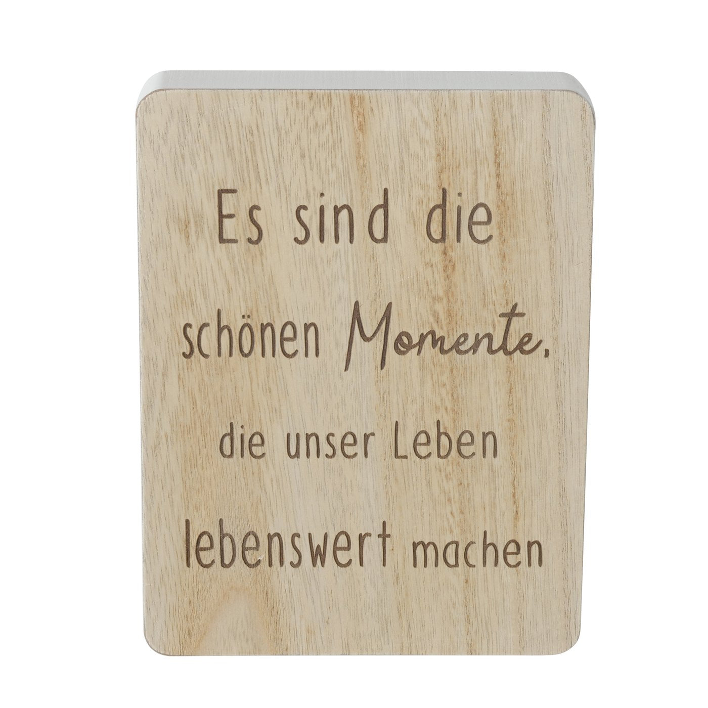 Schild aus Holz "Momente" von Boltze Sprüche auf Holz