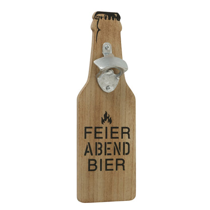 Flaschenöffner aus Holz zum Aufhängen "Grillecke/Feierabendbier" von Boltze