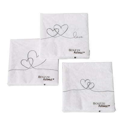Servietten 16,5x16,5 cm "Herzen / Love" von Boltze Herz Liebe