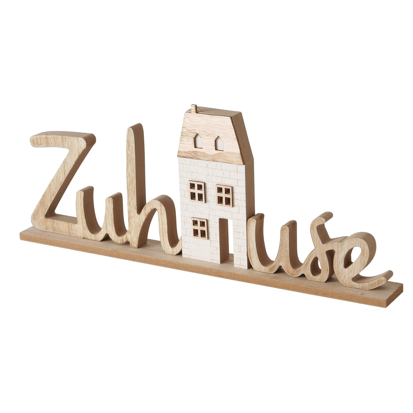 Dekoaufsteller/Schriftzug aus Holz "Zuhause" in zwei Varianten von Boltze