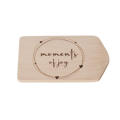 Frühstücksbrett aus Holz mit Aufdruck "Moments" von Boltze