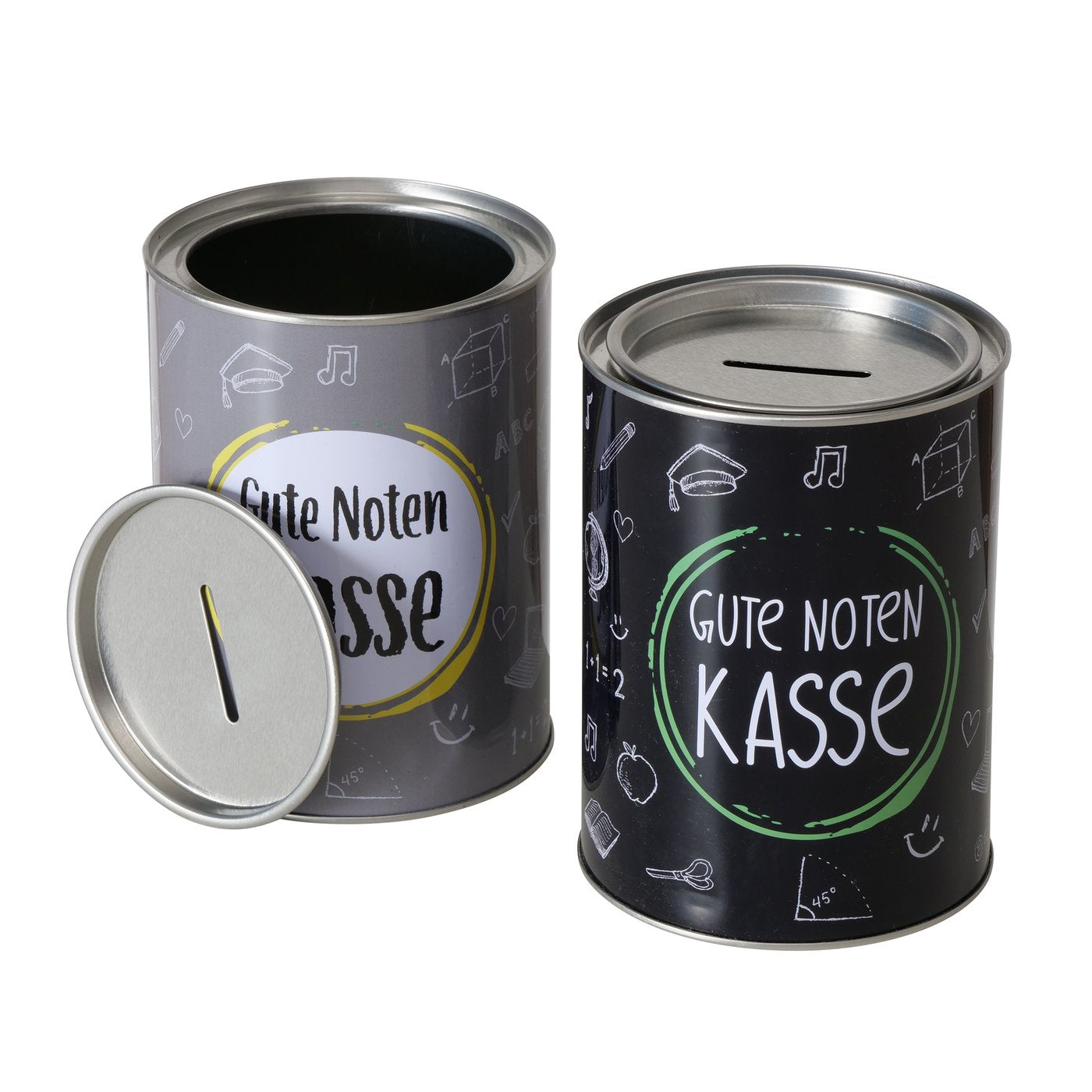 Spardose aus Metall "Gute Noten Kasse" von Boltze - Geschenkidee Geld sparen