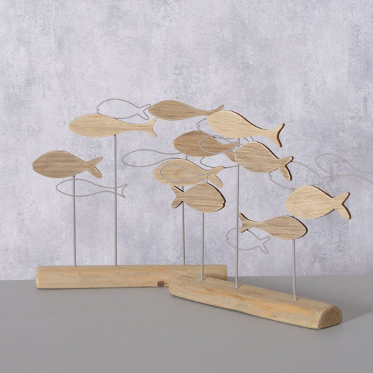 Dekoaufsteller Fische "Filua" aus Holz von Boltze - Maritime Deko