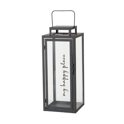 Indoor-Laternen aus Metall "welcome/my happy place" von Boltze - Beleuchtung moderne Dekoration