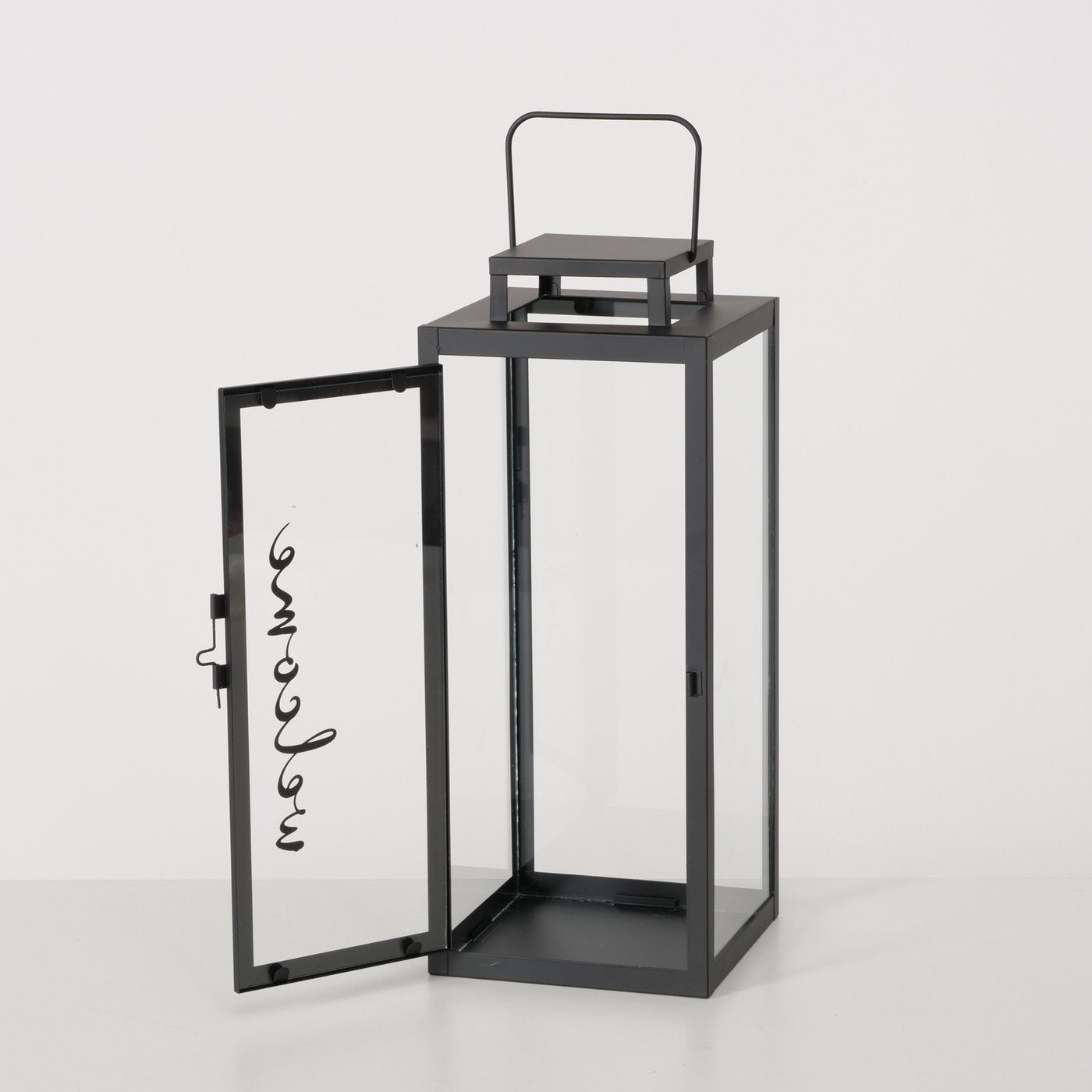 Indoor-Laternen aus Metall "welcome/my happy place" von Boltze - Beleuchtung moderne Dekoration