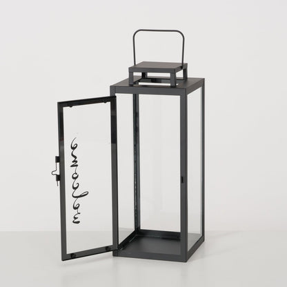 Indoor-Laternen aus Metall "welcome/my happy place" von Boltze - Beleuchtung moderne Dekoration
