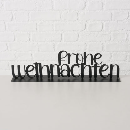 Schriftzug aus Metall "Frohe Weihnachten" von Boltze - moderne Weihnachtsdekoration