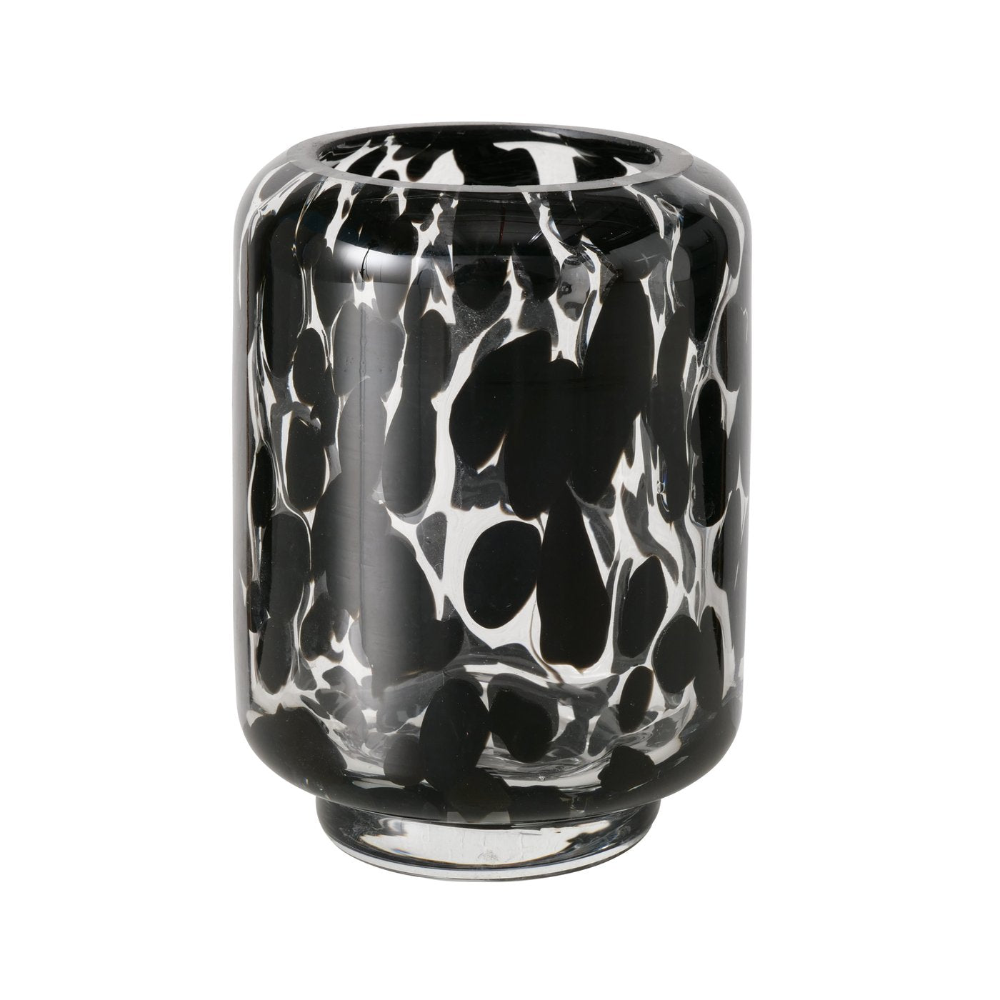 Windlicht/Vase schwarz gemustert von Boltze
