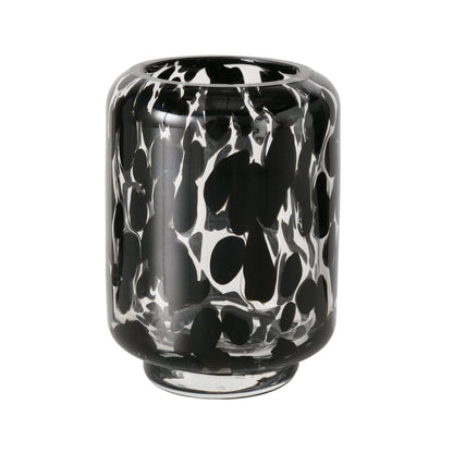 Windlicht/Vase schwarz gemustert von Boltze