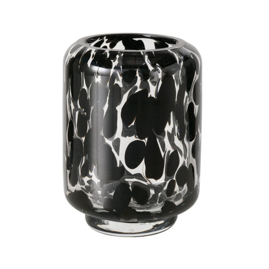 Windlicht/Vase schwarz gemustert von Boltze
