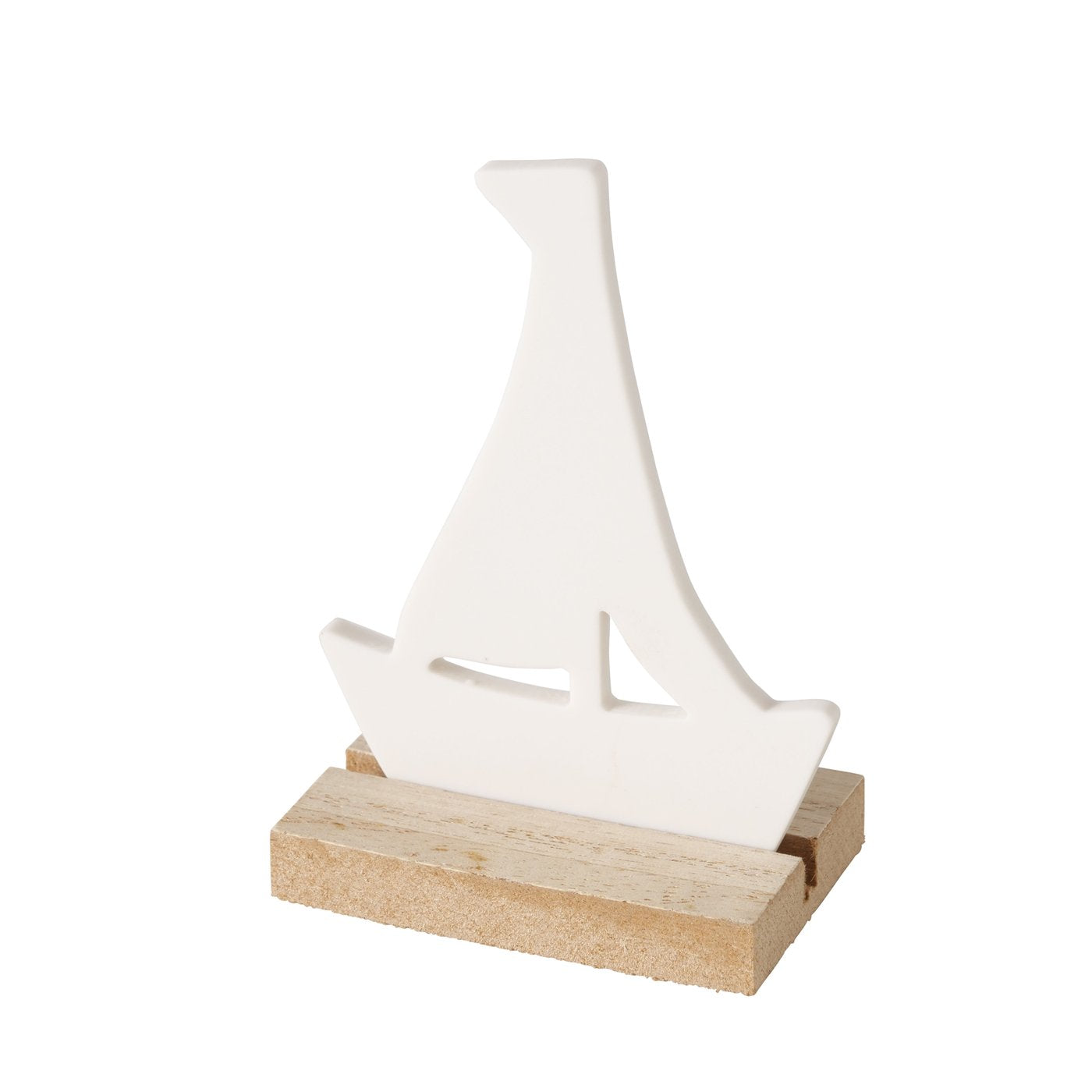 Maritime Dekoaufsteller " Oeceano " Seestern Boot Muschel Keramik mit Holz von Boltze - Maritime Dekoration