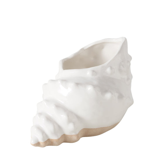 Vase "Shelby" aus Porzellan Muschel Vase - weiß von Boltze - Maritime Dekoration