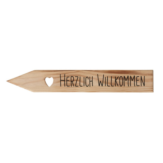 Holzschild "Herzlich Willkommen/Lieblingsplatz" von Boltze - Gartendekoration Wanddekoration