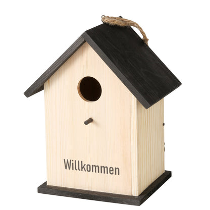 Vogelhaus aus Holz " Eintritt frei / Willkommen " von Boltze Garten Modern