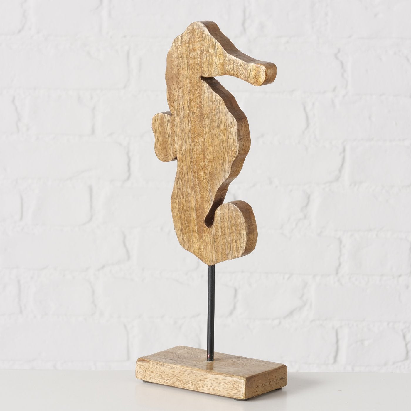Maritime Figur Seepferdchen " Deni " aus Mangoholz von Boltze - Dekoration