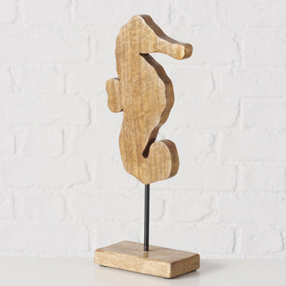 Maritime Figur Seepferdchen " Deni " aus Mangoholz von Boltze - Dekoration