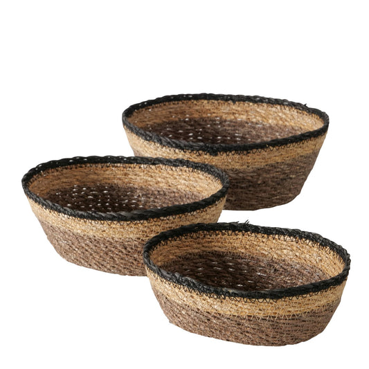 Körbe aus Seegras oval 3er-Set von Boltze Setpreis Moderne Ablage