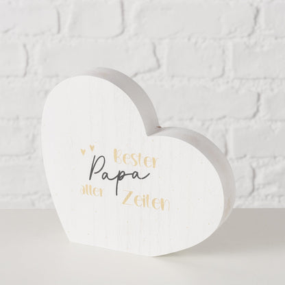 Herz aus Holz mit Spruch Mama/Papa als Geschenkidee von Boltze - Muttertag Vatertag ganz tolle Mama Bester Papa