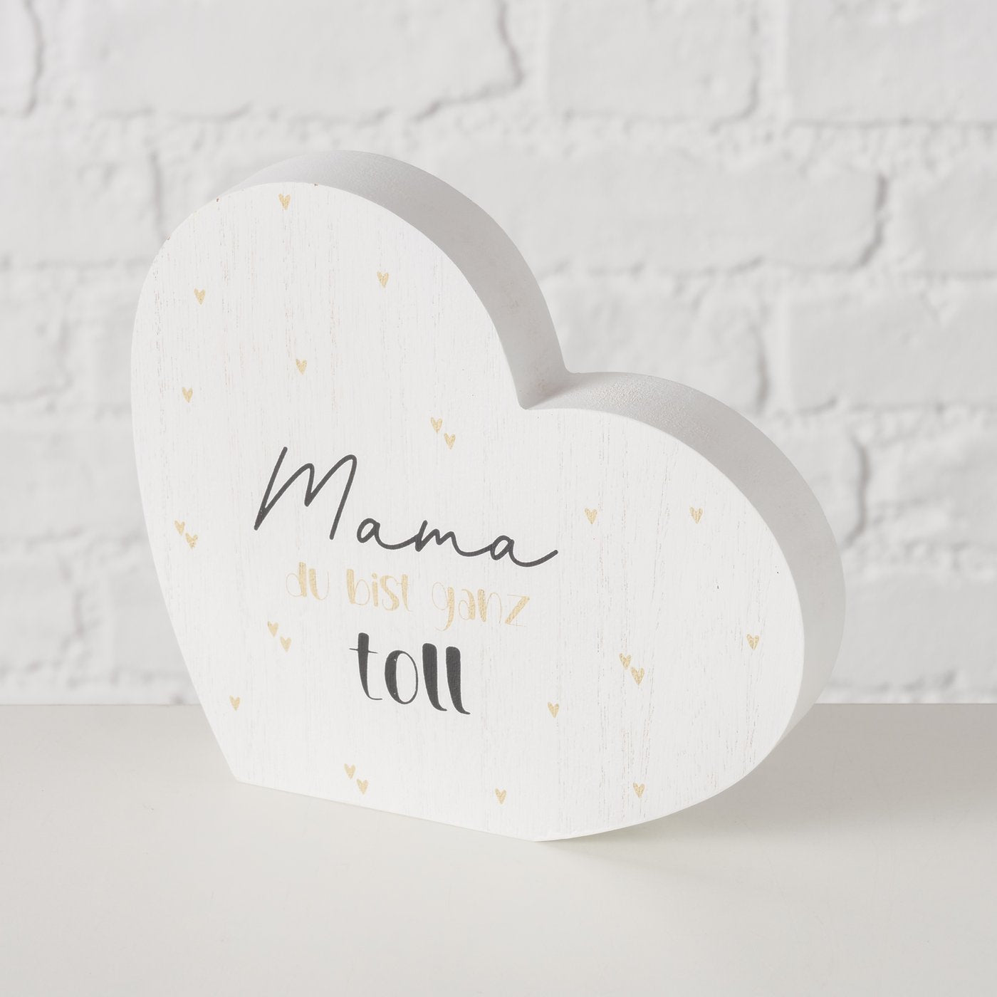Herz aus Holz mit Spruch Mama/Papa als Geschenkidee von Boltze - Muttertag Vatertag ganz tolle Mama Bester Papa