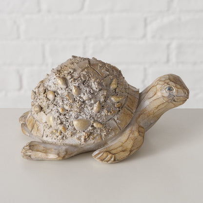 Figur Schildkröte " Elysia " aus Kunstharz - Braun von Boltze - Geschenk oder Dekoration Schildkröten