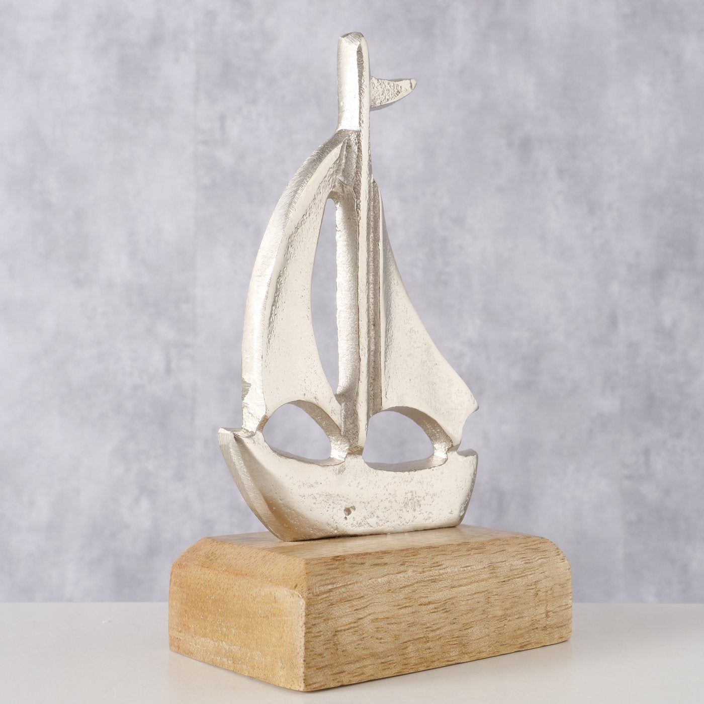 Dekoaufsteller Boot " Shippy " aus Aluminium von Boltze - Maritime Dekoration Schiff Segelboot