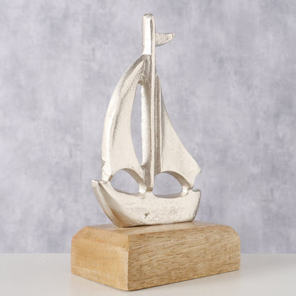 Dekoaufsteller Boot " Shippy " aus Aluminium von Boltze - Maritime Dekoration Schiff Segelboot