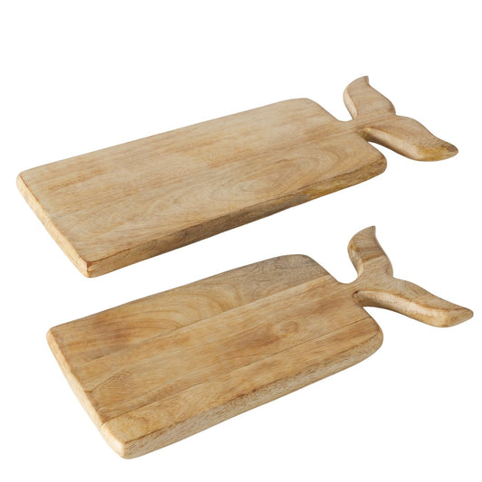 Maritime Schneidebretter aus Holz, 2er-Setpreis Fischform Fisch Bretter Dekoration etc. von Boltze