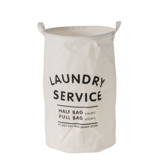 Wäschesack 47 Liter aus Baumwolle mit Aufschrift "Laundry Service" von Boltze