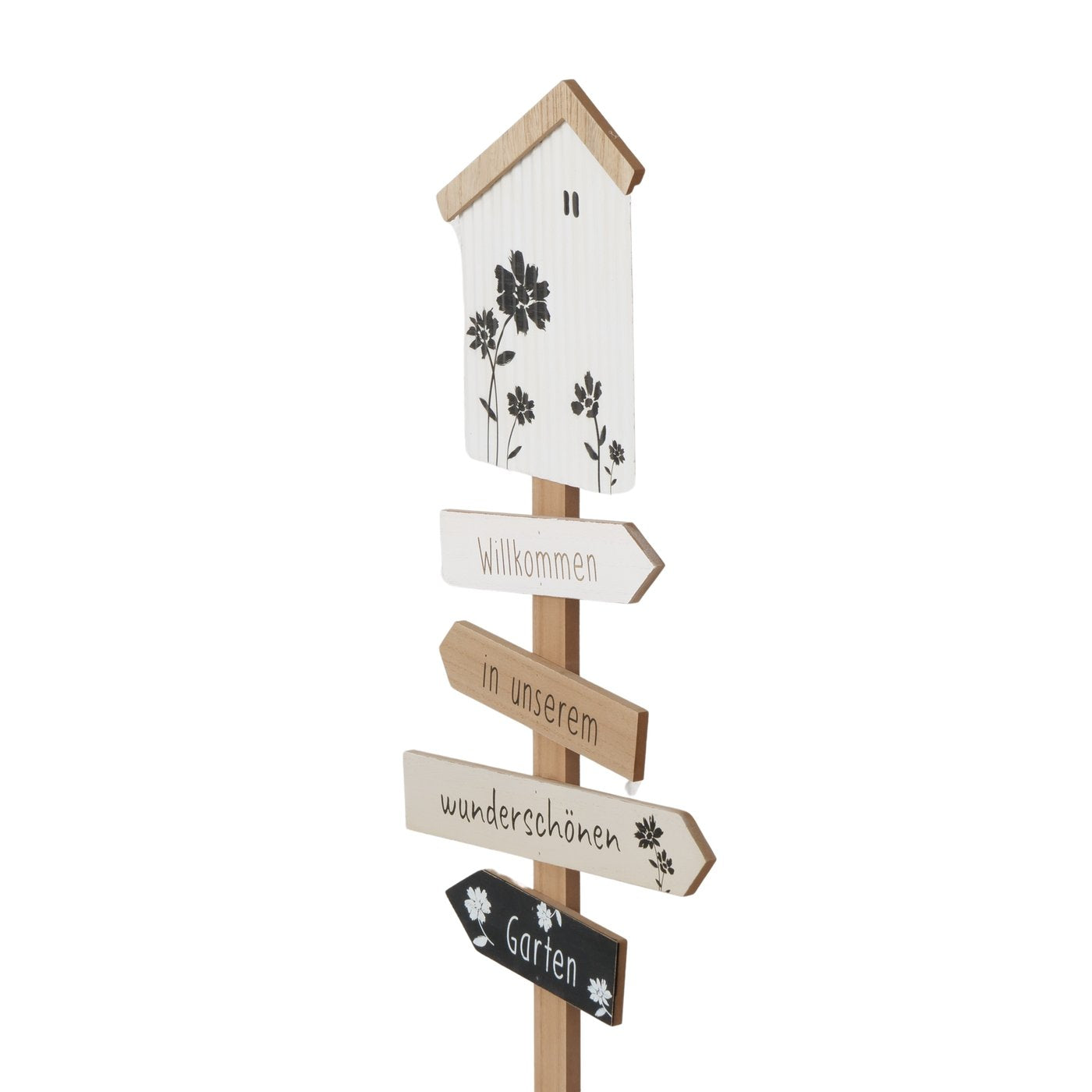 Gartenstab aus Holz "Willkommen in unserem Garten" 100 cm in zwei Varianten von Boltze