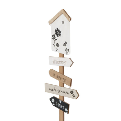 Gartenstab aus Holz "Willkommen in unserem Garten" 100 cm in zwei Varianten von Boltze