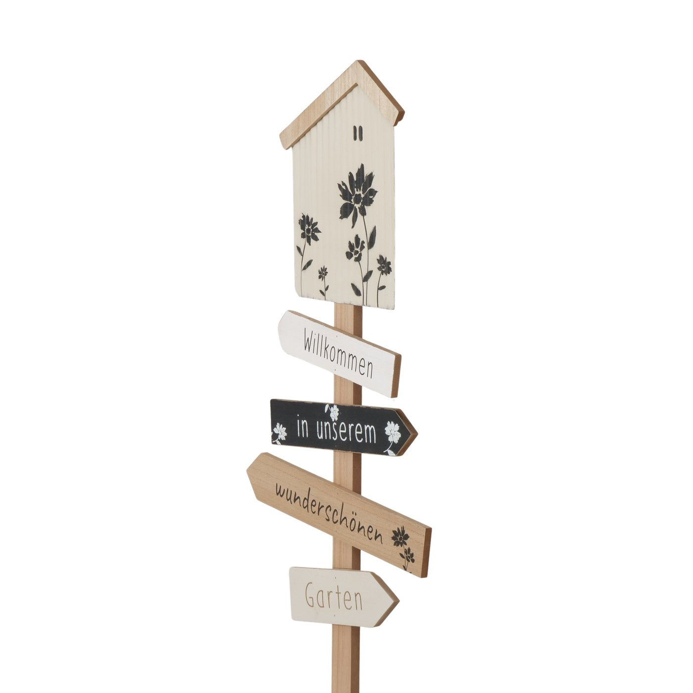 Gartenstab aus Holz "Willkommen in unserem Garten" 100 cm in zwei Varianten von Boltze