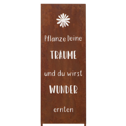 Gartenstab aus Metall "Träume und Wunder" 118 cm von Boltze - Gartendekoration