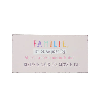 Bedruckte Schilder aus Metall "Familie" in drei Varianten von Boltze - Familie Geschenk