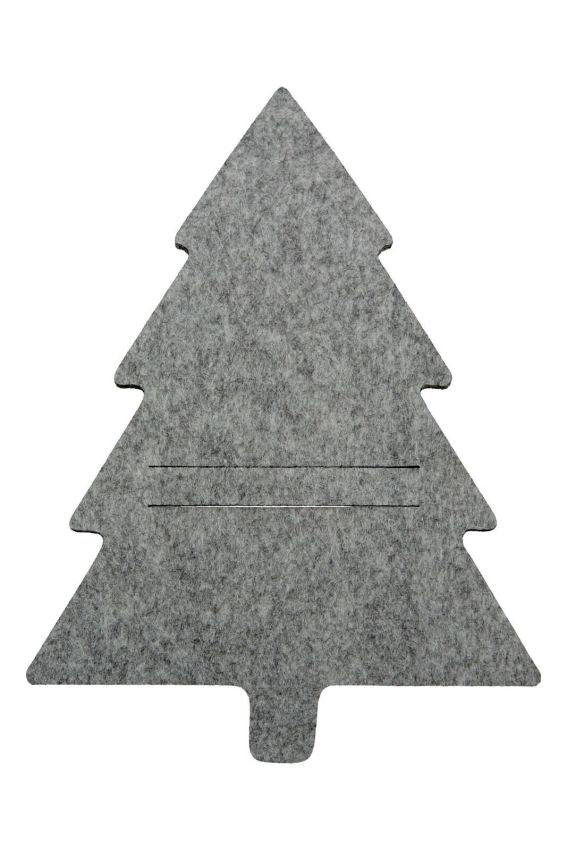 Bestecktaschen Tannenbaum Hellgrau aus Filz von Gilde – 1x Weihnachts-Tischdeko