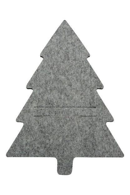 Bestecktaschen Tannenbaum Hellgrau aus Filz von Gilde – 1x Weihnachts-Tischdeko