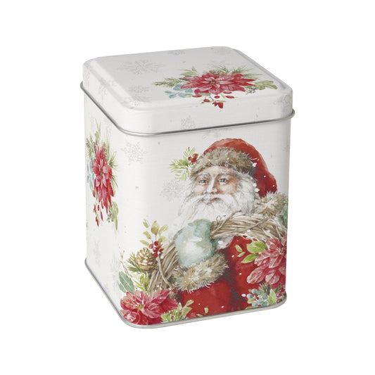 Teedose quadratisch "Weihnachtsmann/Santa" von ihr - Weihnachten Weihnachtsdekoration