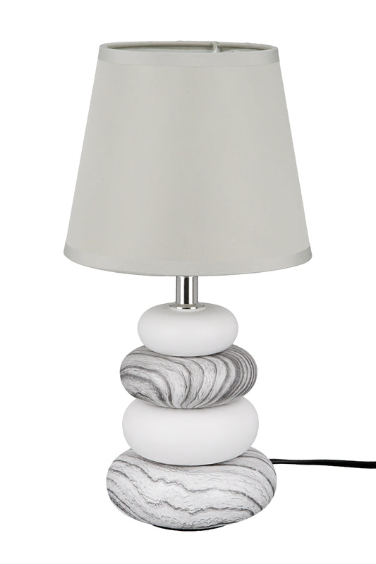 Tischleuchte " Stone " aus Keramik von Gilde - Lampe Stein Steinlampe