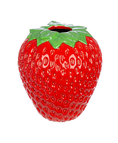 Vase Erdbeere aus Keramik, Erdbeervase 20 cm von Gilde