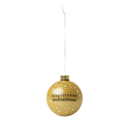 Lustige Weihnachtsbaumkugel aus Glas " Kugelrunde Weihnachtszeit " von räder design - Weihnachten Weihnachtsdekoration