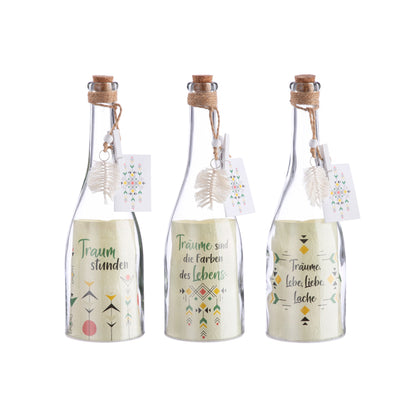 Flaschenpost Indio mit LED und Sprüchen von Gilde - Geschenk und Hingucker