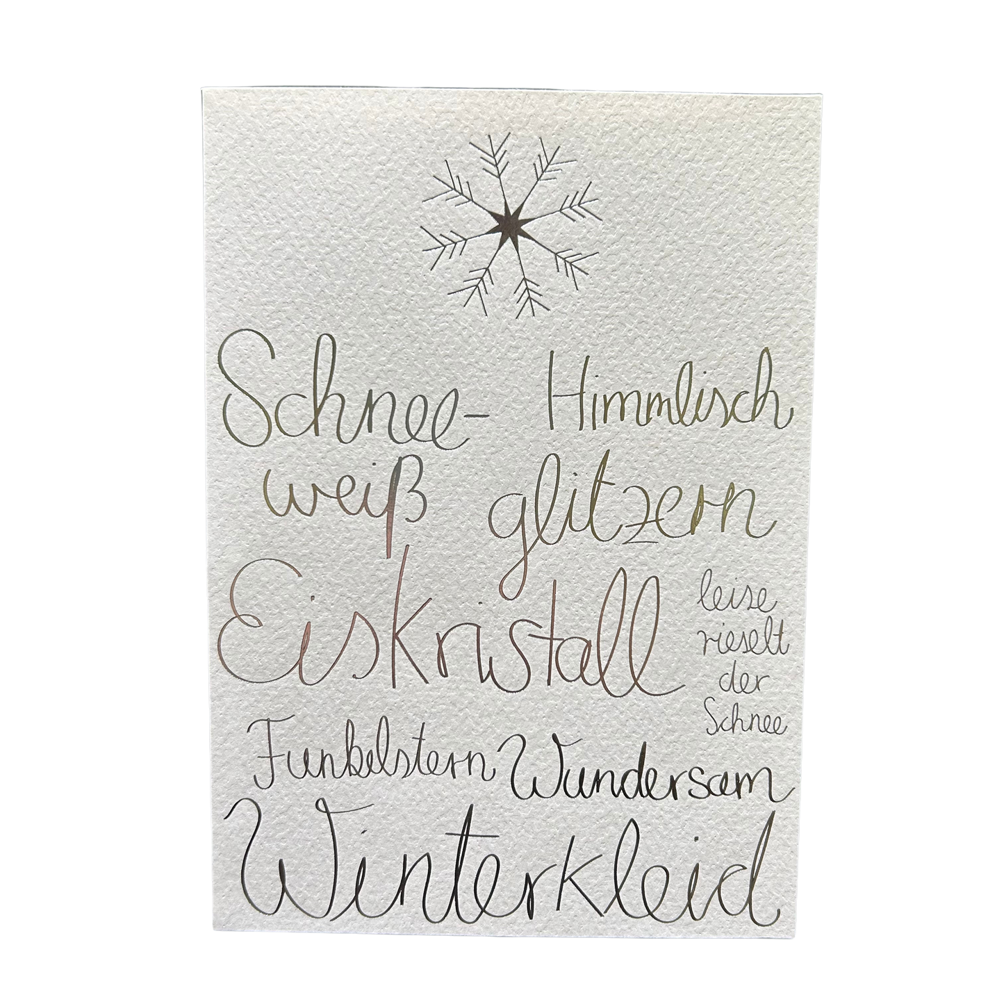 Weihnachtskarte Eiskristall Schneeweiß von räder design