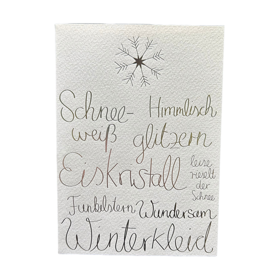 Weihnachtskarte Eiskristall Schneeweiß von räder design