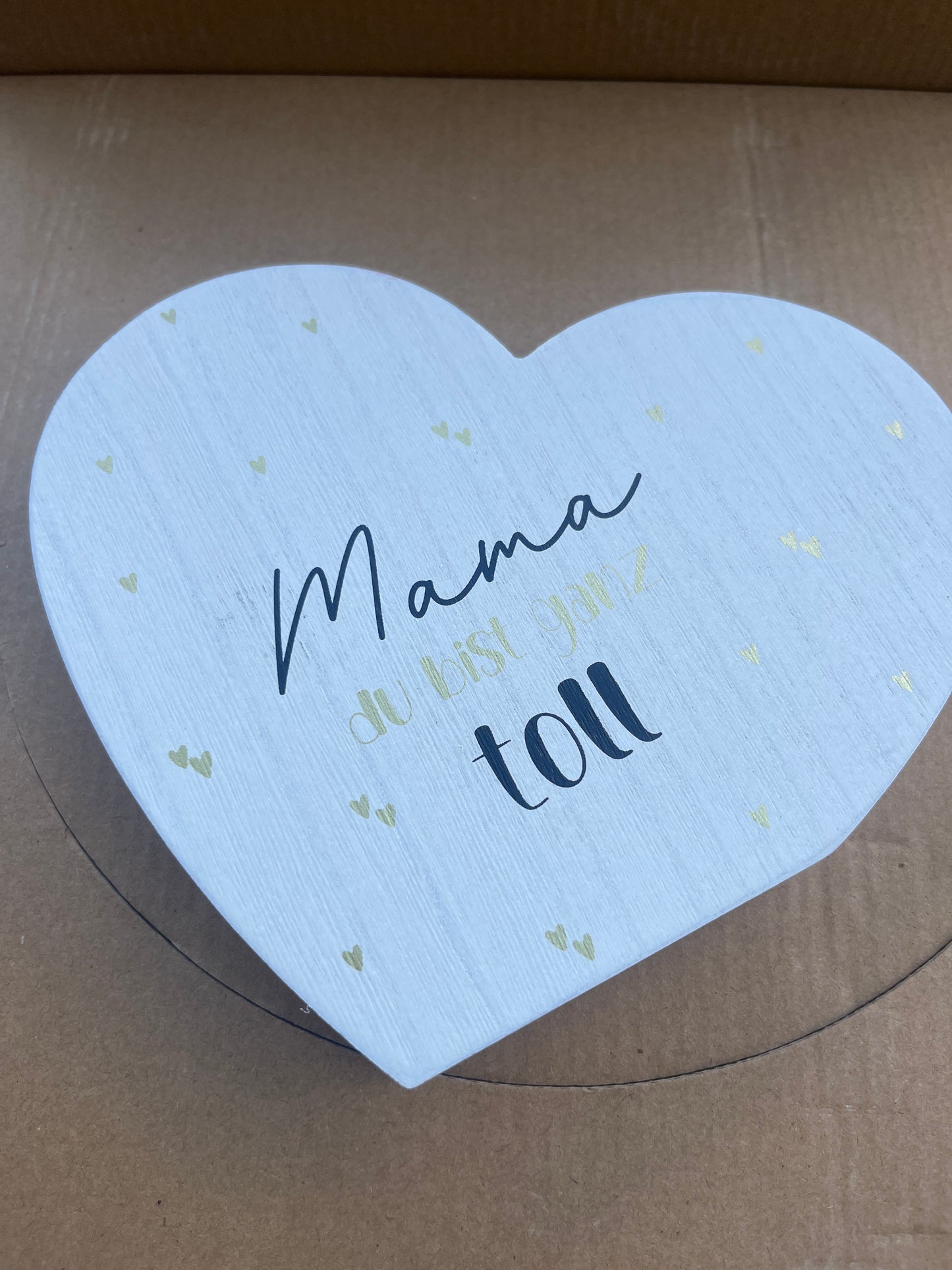 Herz aus Holz mit Spruch Mama/Papa als Geschenkidee von Boltze - Muttertag Vatertag ganz tolle Mama Bester Papa