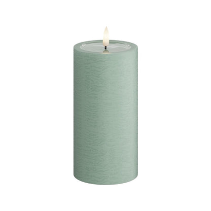 LED Stumpenkerze 15 cm salbei von Deluxe / Unique Homeart Candle / Kerzen