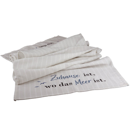 Tischläufer 140cm x 40cm "Zuhause ist wo das Meer ist" von Gilde Maritim Modern Möwen